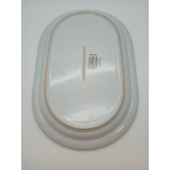 Vtg Noritake Botanical Mountain Flowers Oval Serving Platter Speckled 8343 - Picture 5 of 8